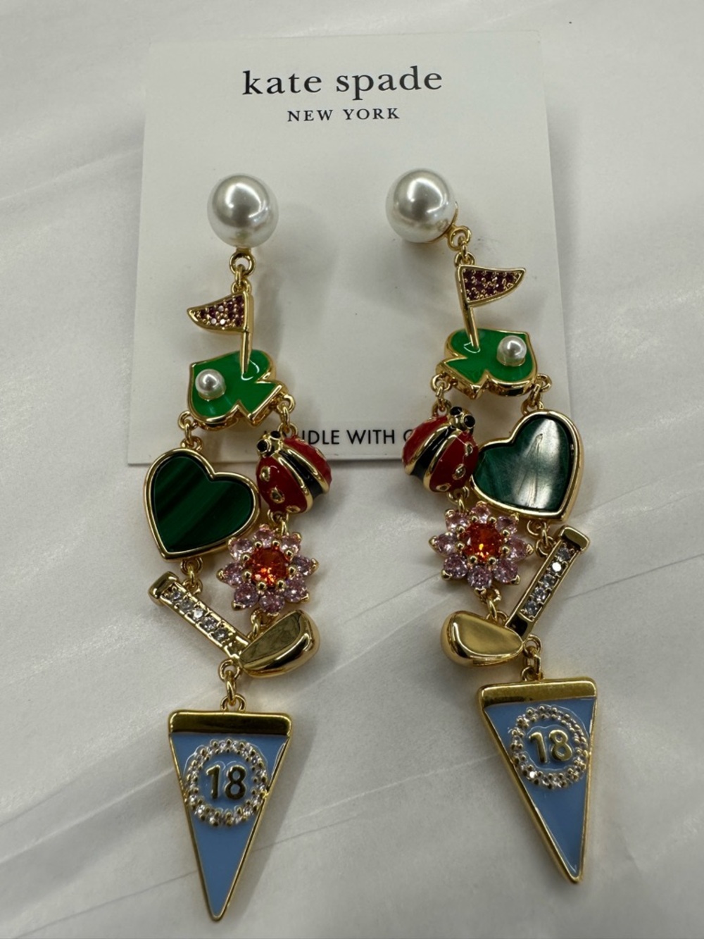 KATE SPADE HOLE IN ONE STATEMENT EARRINGS - NWT